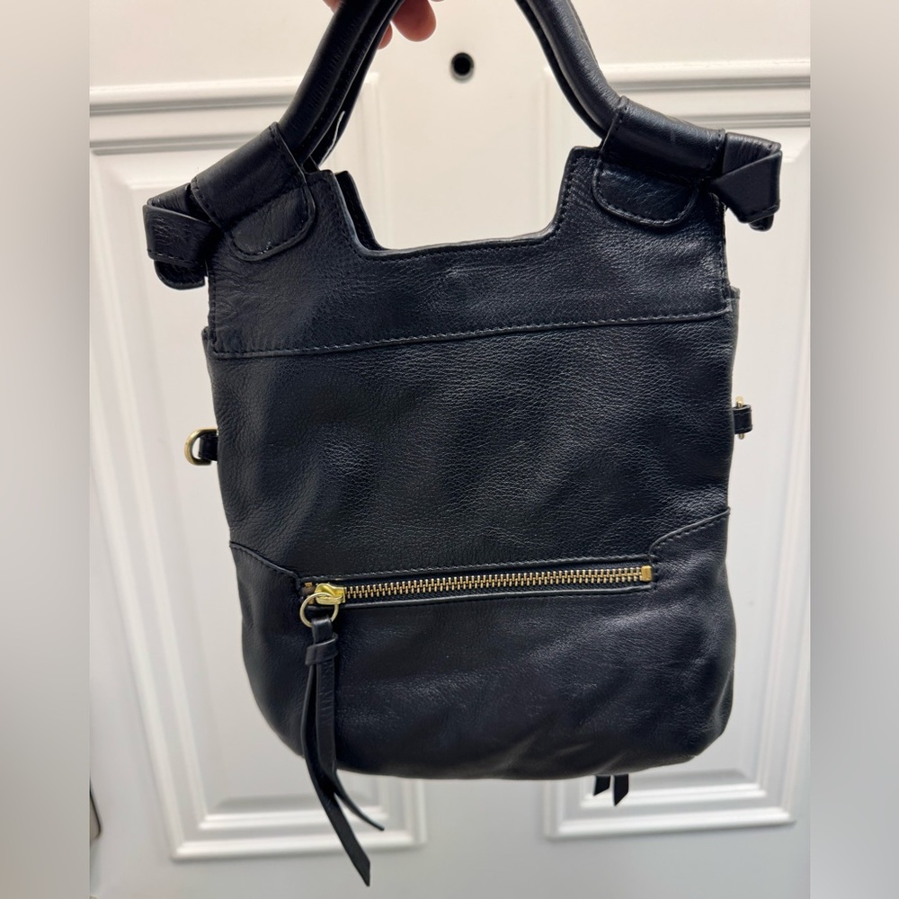 Foley + Corinna Black Leather Crossbody Bag